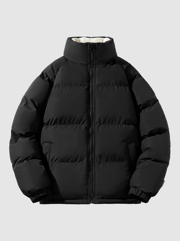 Hunter | Quilted Full Zip Closure Stand Collar Puffer Jacket