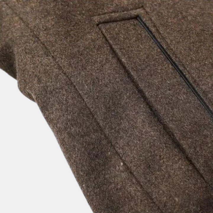 Vincent | Winter Stand Collar Design Button Front Closure Coat