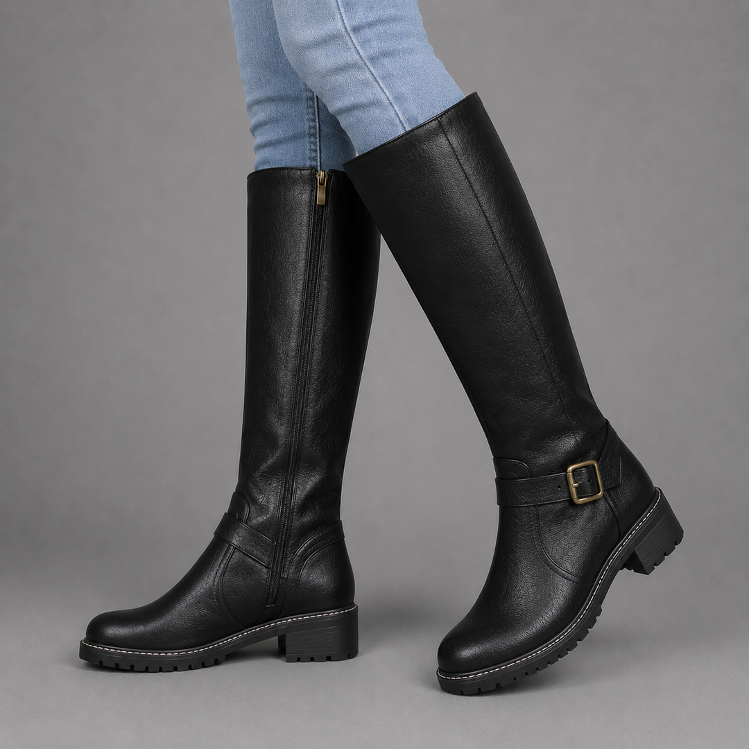 Cindy | Waterproof Leather Knee-High Boots