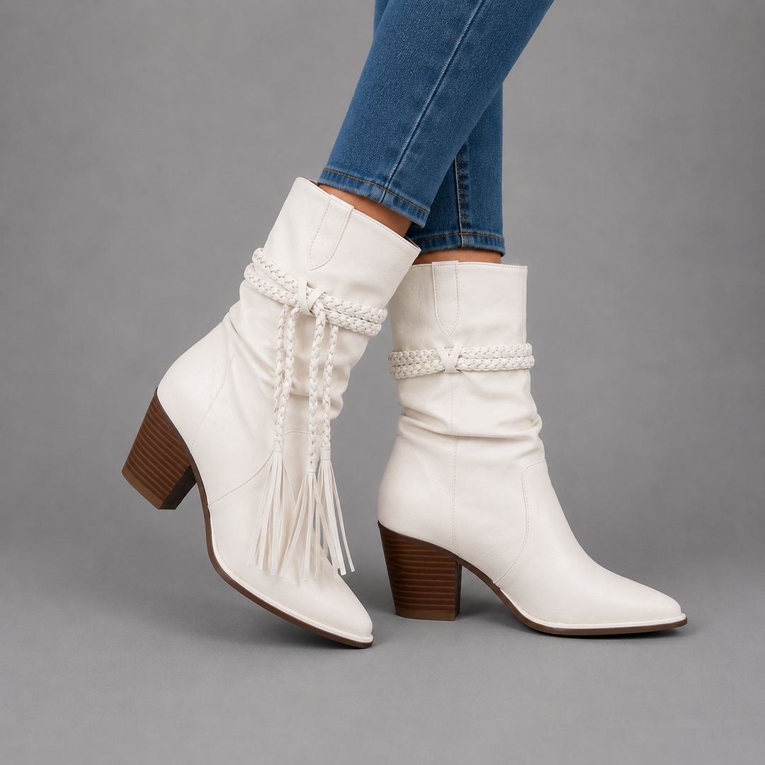 Sienna | Warm Fringe Mid-Calf Boots