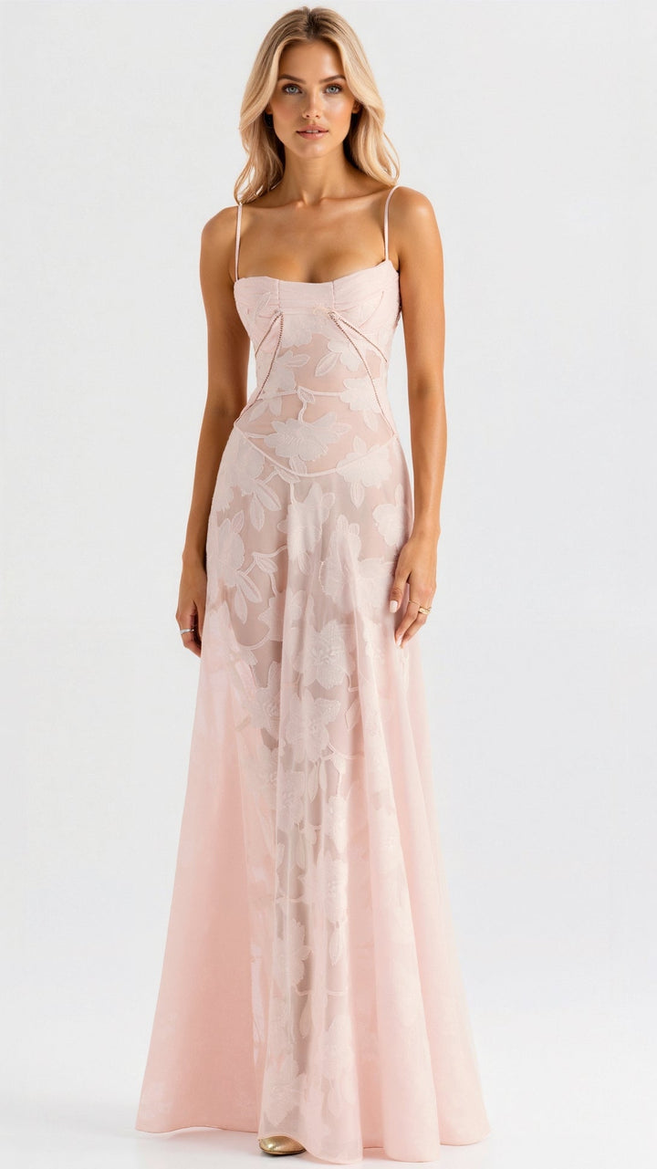 Lauren | Wedding Guest Bustier Maxi Dress