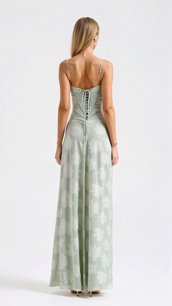 Lauren | Wedding Guest Bustier Maxi Dress