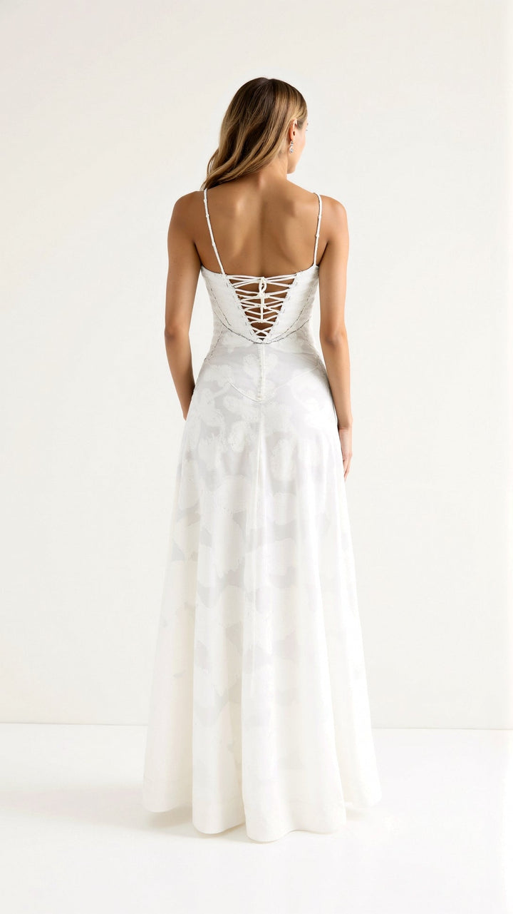 Lauren | Wedding Guest Bustier Maxi Dress