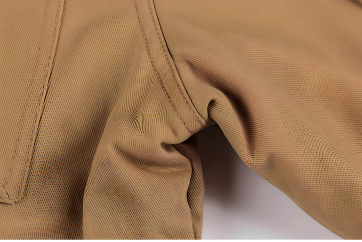 Cole | Multi Pocket Layout Hooded High Collar Waist Drawcord Detail Jacket