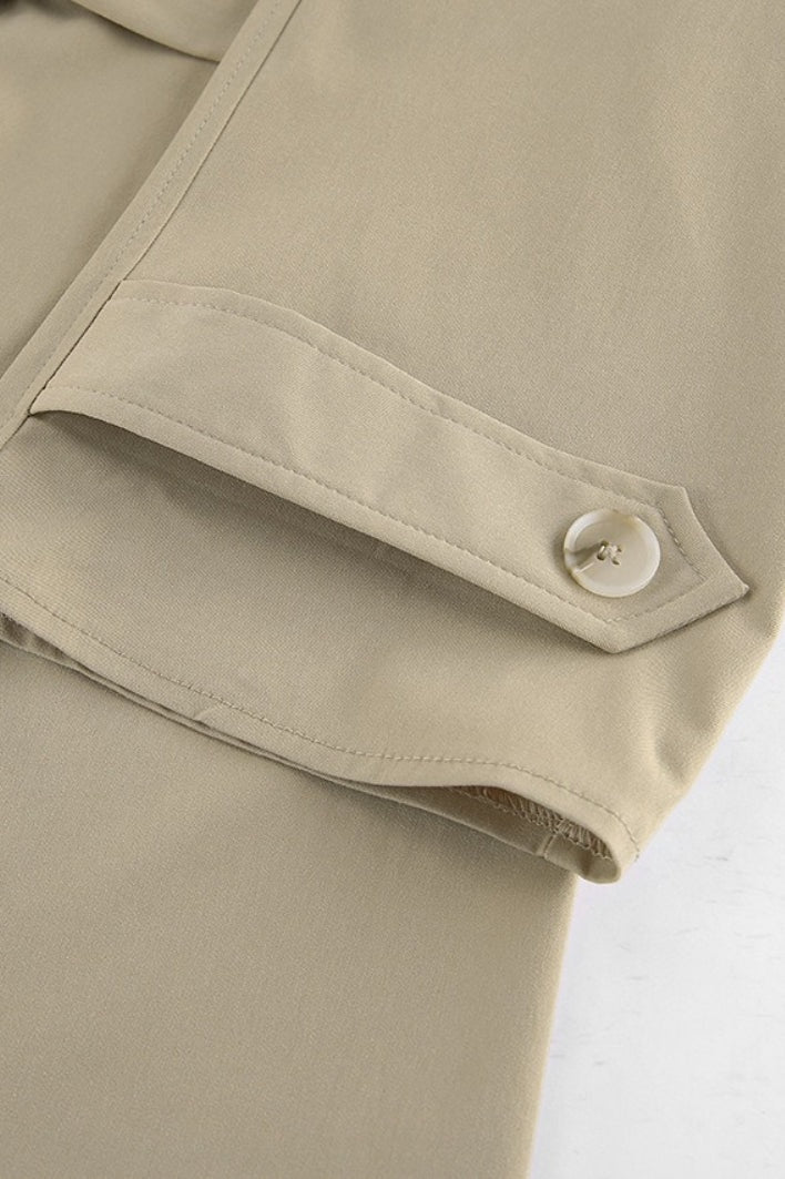 Tina | Cotton-Blend Belted Point-Collar Trench Jacket