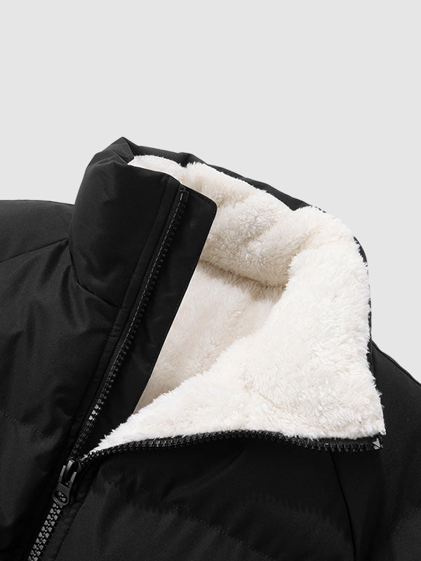 Hunter | Quilted Full Zip Closure Stand Collar Puffer Jacket
