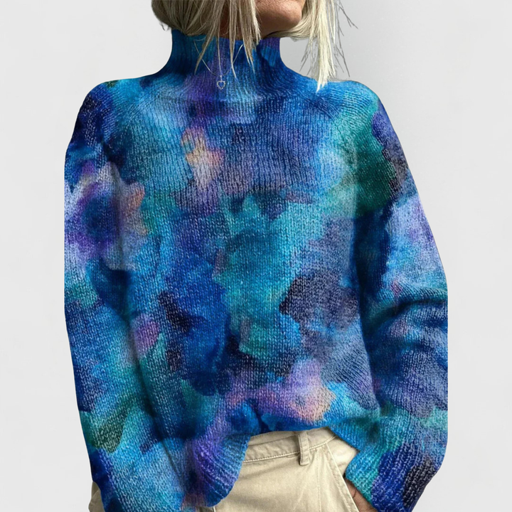 Elena | Turtleneck Design Ribbed Cuffs Hem Sweater