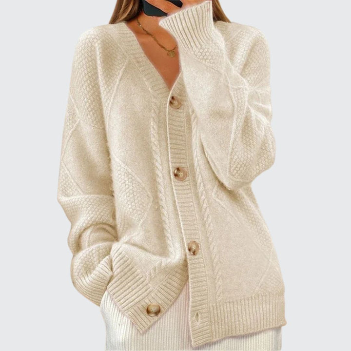 Charlie | Cable Knit with Long Sleeves Cardigan