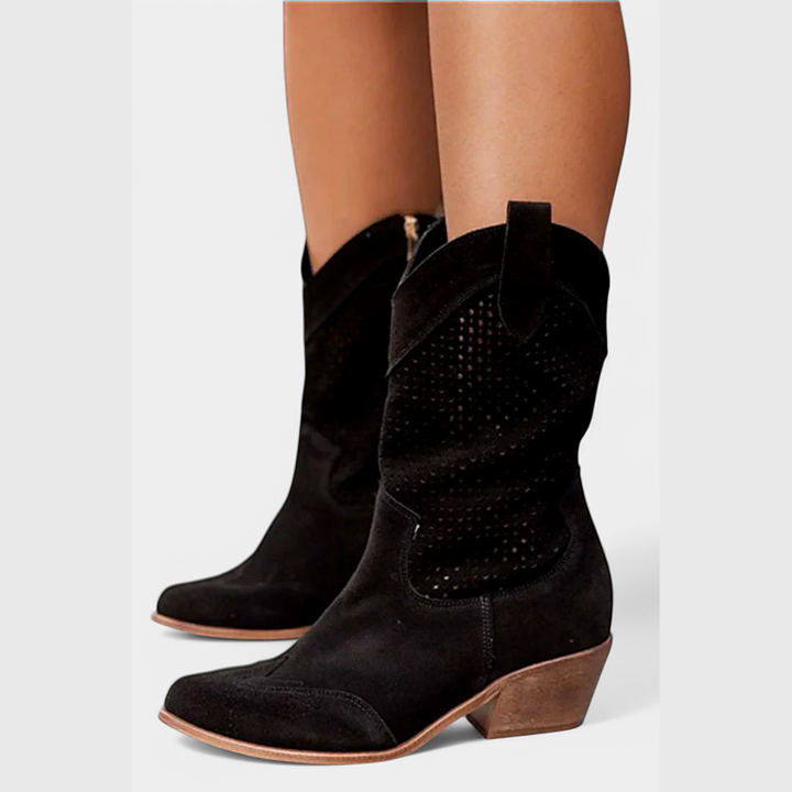 Western Leather Cowboy Boots for Women | Style Block Heel