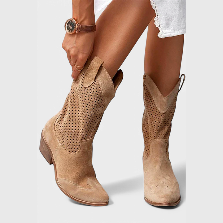 Western Leather Cowboy Boots for Women | Style Block Heel