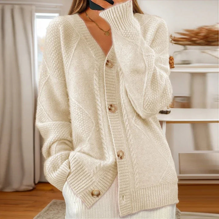 Charlie | Cable Knit with Long Sleeves Cardigan