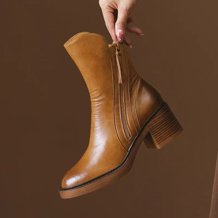 Meli | Waterproof Leather Ankle Boots