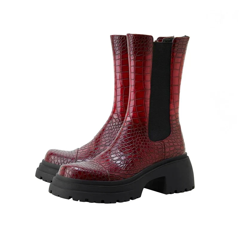 Chelsea Boots for Women | Platform Sole Elastic Side Panels