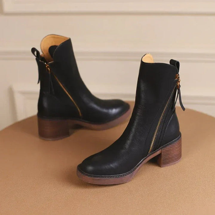 Meli | Waterproof Leather Ankle Boots