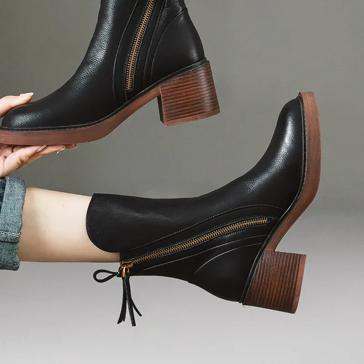 Meli | Waterproof Leather Ankle Boots
