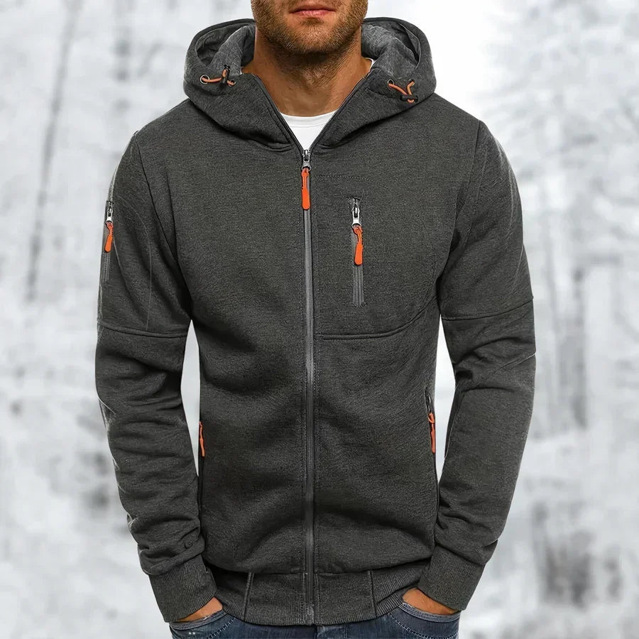 Bennett | Full Zip Front Hood Drawcords Long Sleeve Cut Jacket