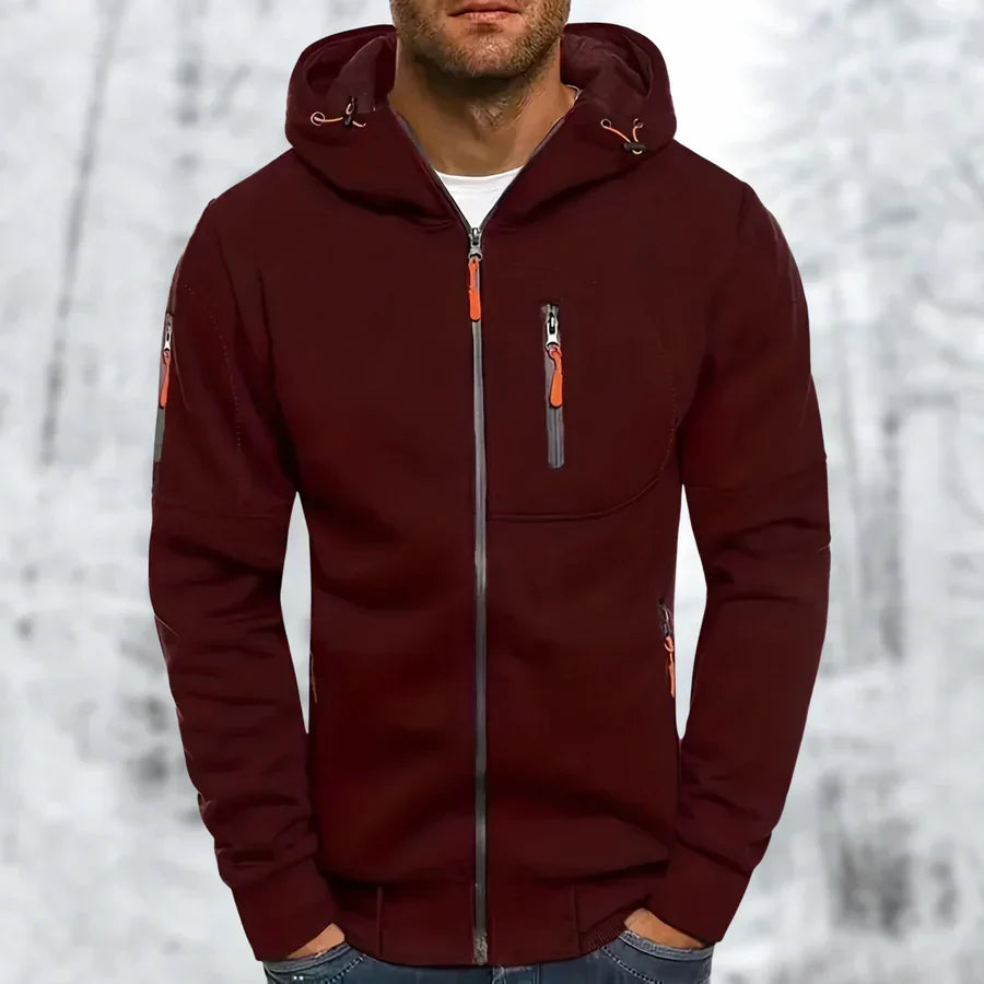 Bennett | Full Zip Front Hood Drawcords Long Sleeve Cut Jacket