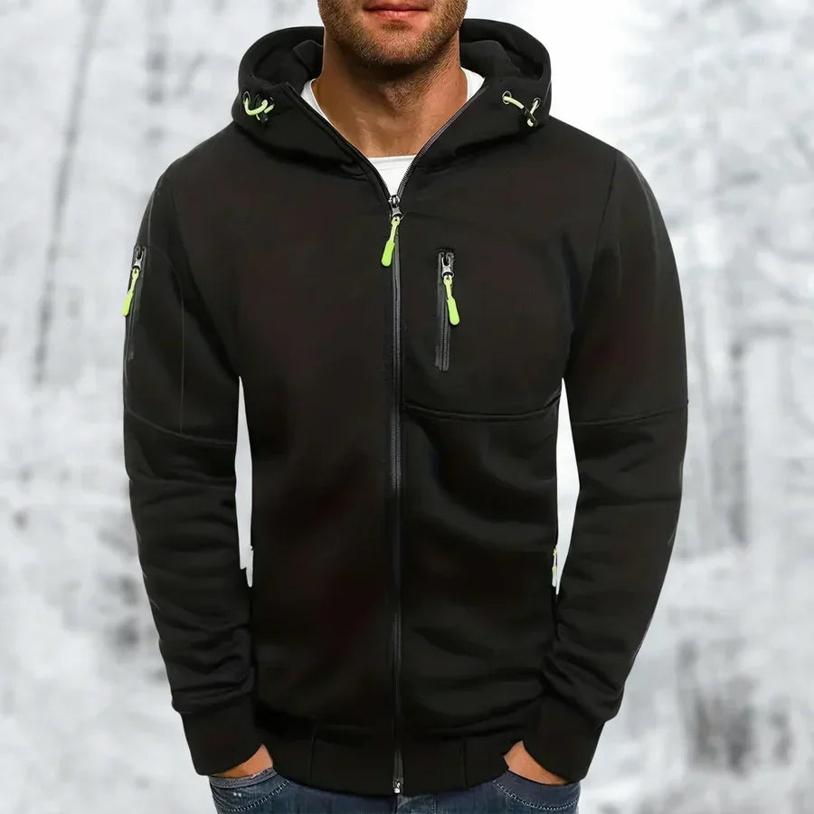 Bennett | Full Zip Front Hood Drawcords Long Sleeve Cut Jacket