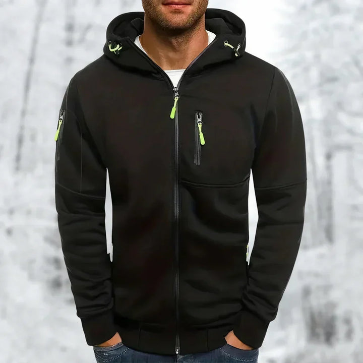Bennett | Full Zip Front Hood Drawcords Long Sleeve Cut Jacket
