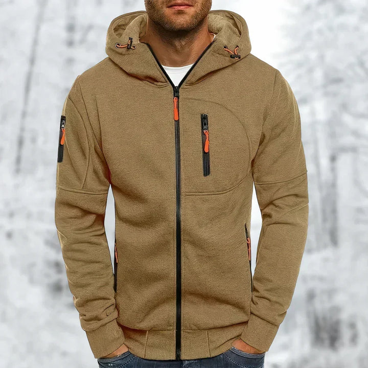 Bennett | Full Zip Front Hood Drawcords Long Sleeve Cut Jacket