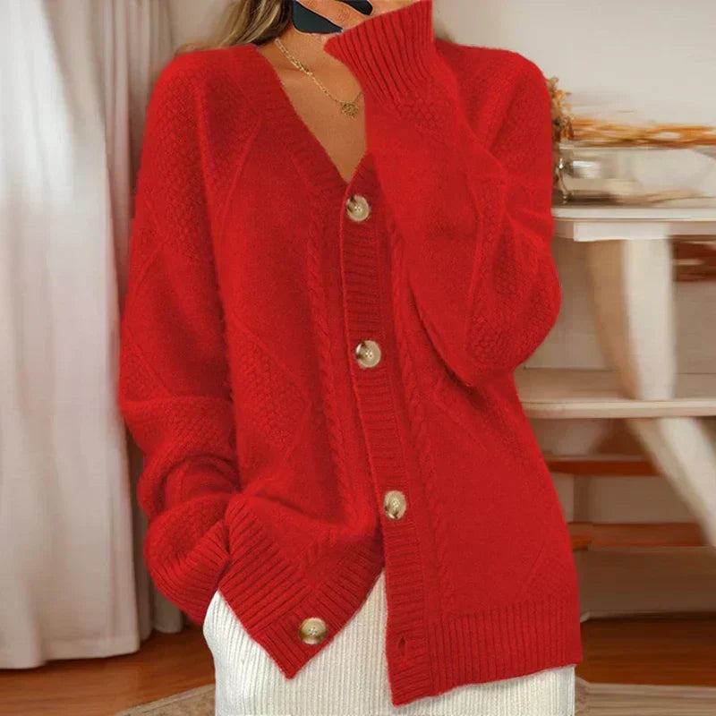 Charlie | Cable Knit with Long Sleeves Cardigan