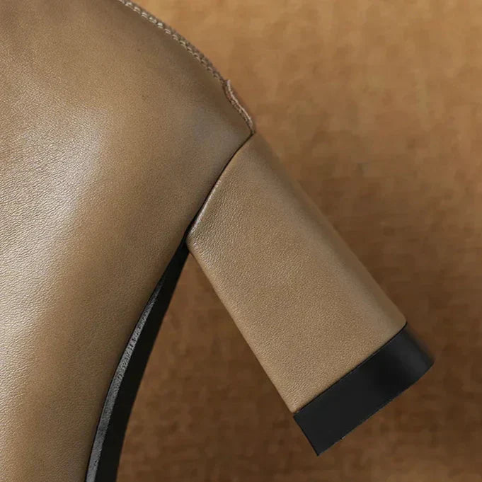 Ankle Leather Boots for Women | Pointed Closed Toe