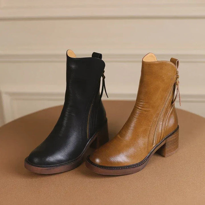 Meli | Waterproof Leather Ankle Boots