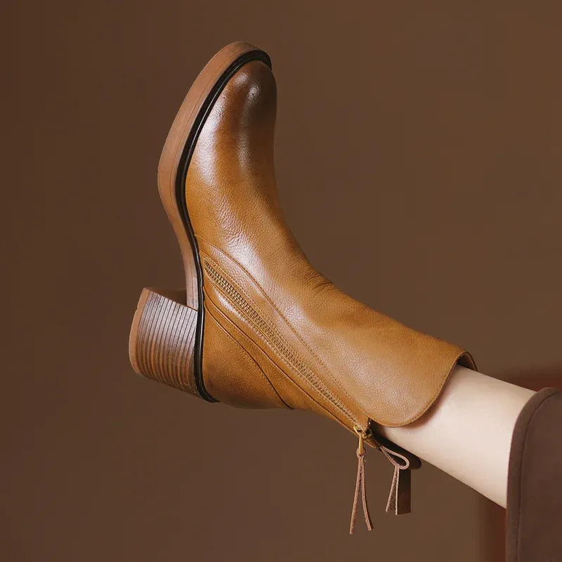 Meli | Waterproof Leather Ankle Boots