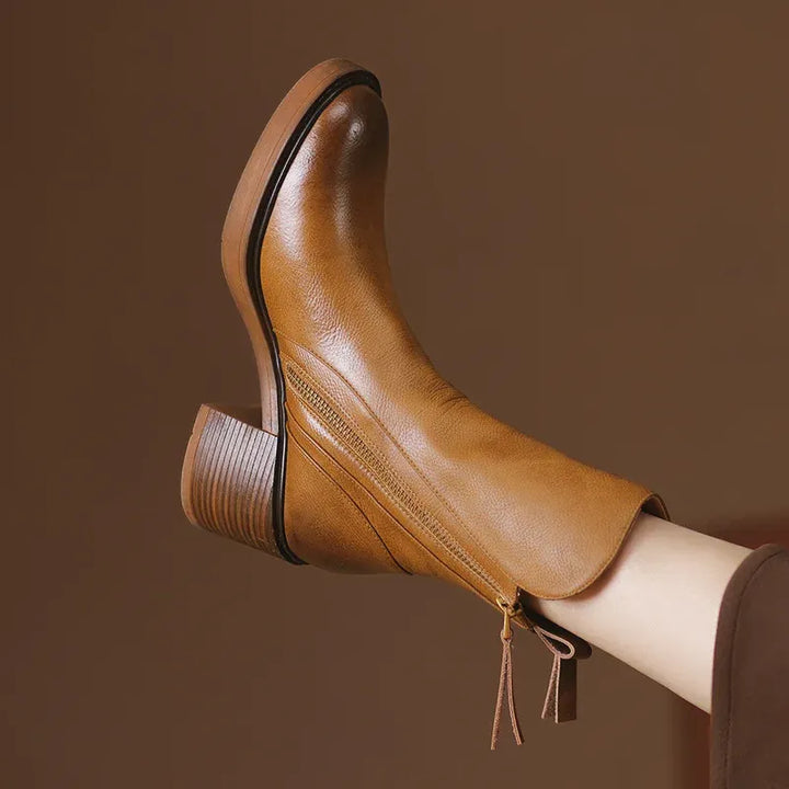 Meli | Waterproof Leather Ankle Boots