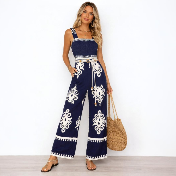Amara | Boho Wide-Leg Jumpsuit
