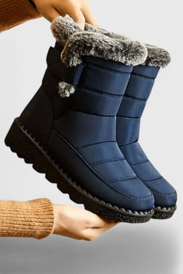 Lexi | Waterproof Upper Faux Fur Cuff Snow Boots
