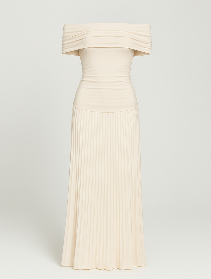Bella | Wedding Guest Pleated Maxi Dress