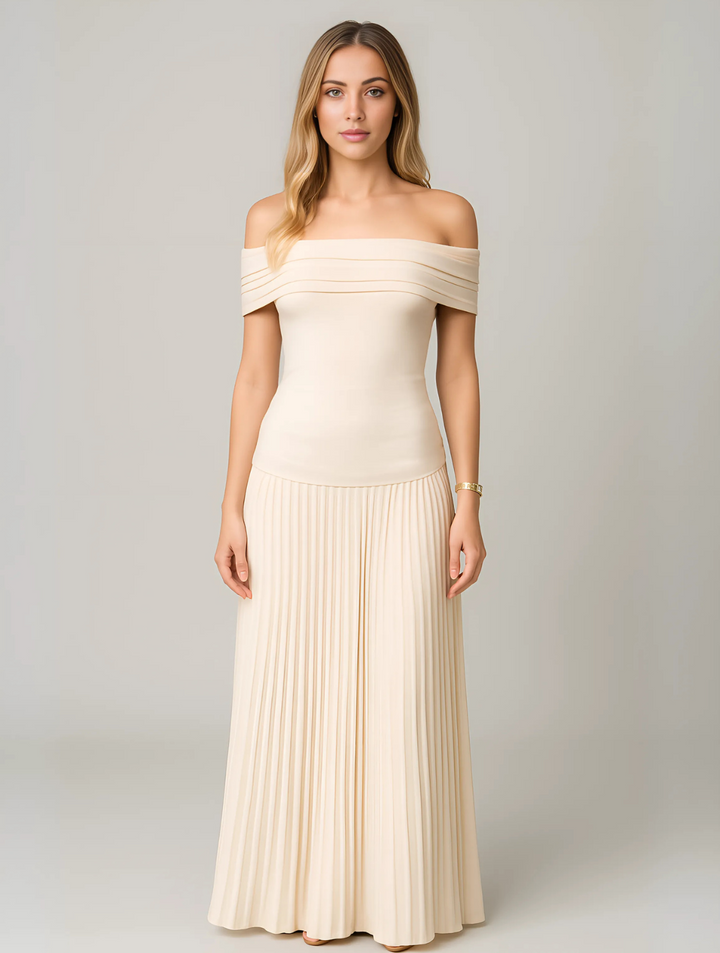 Bella | Wedding Guest Pleated Maxi Dress