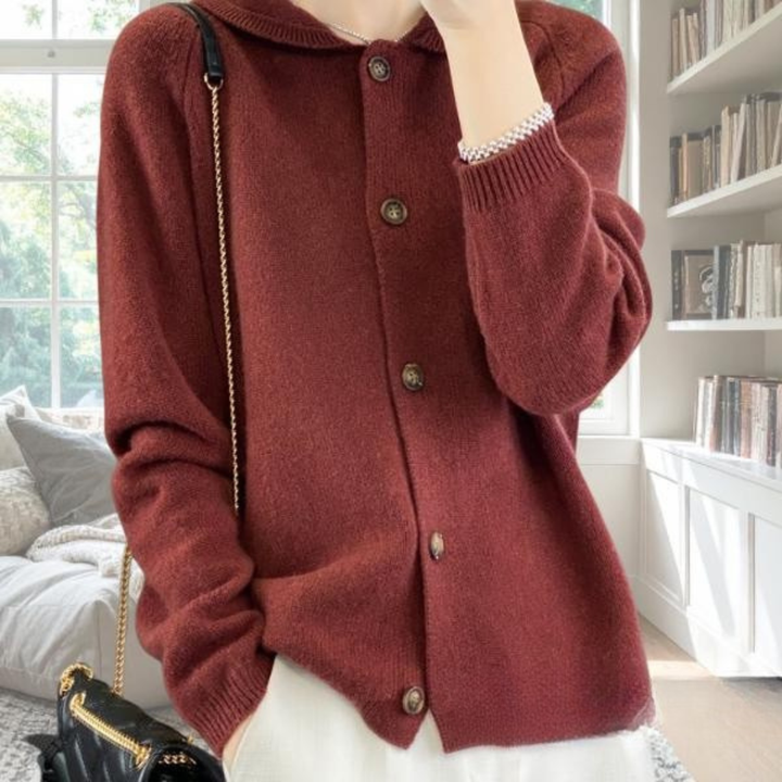 Laura | Relaxed-Fit Button-Up Collared Knit Cardigan