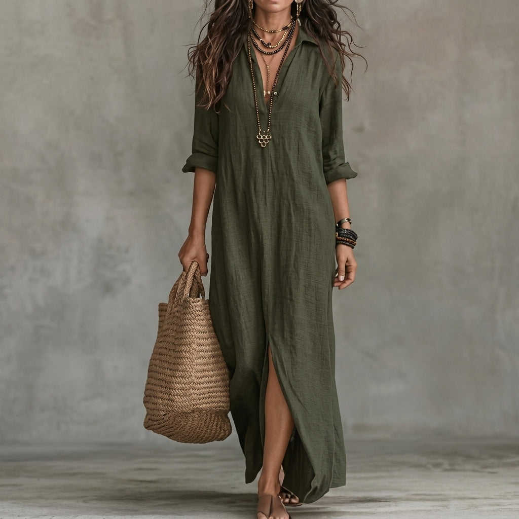 Emma | Wedding Guest Button-Front Midi Dress