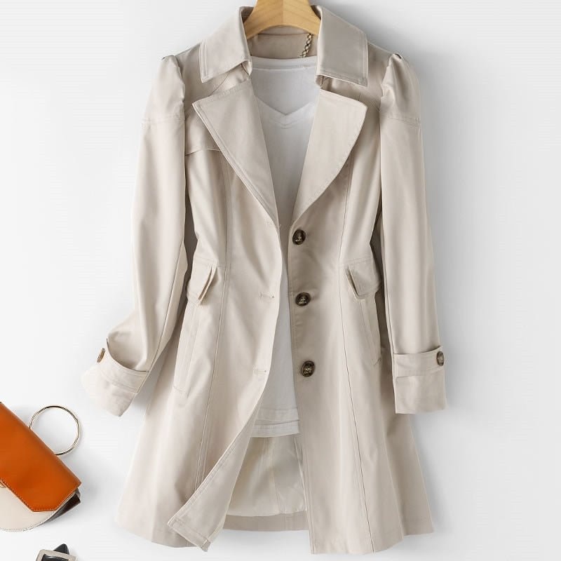 Tina | Elegant Belted Single-Breasted Trench Coat