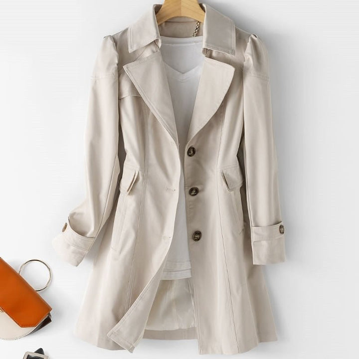 Tina | Elegant Belted Single-Breasted Trench Coat