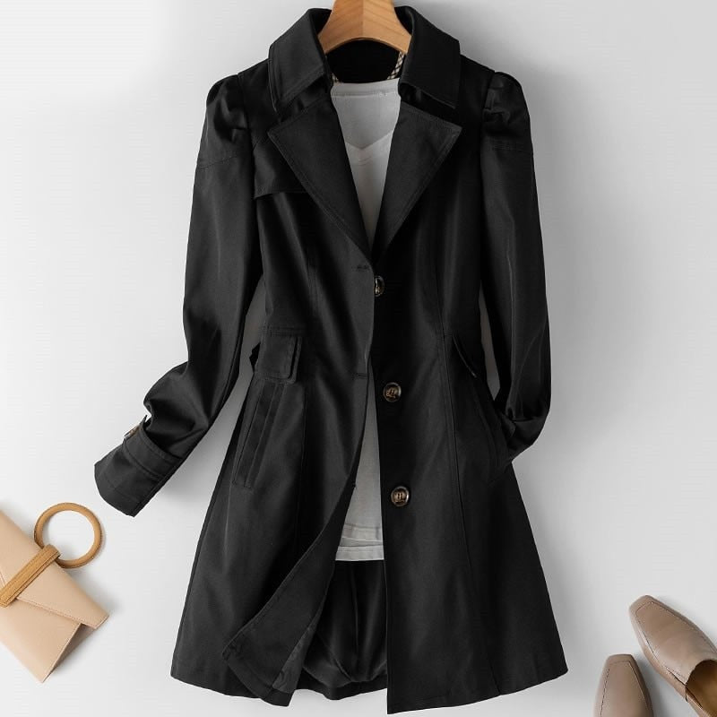 Tina | Elegant Belted Single-Breasted Trench Coat