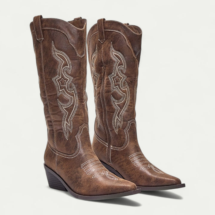 Sienna | Knee-High Leather Western Cowboy Boots