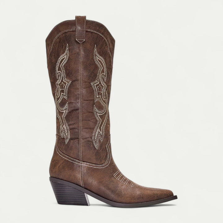Sienna | Knee-High Leather Western Cowboy Boots