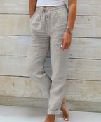 Emily Linen Stretch Pants
