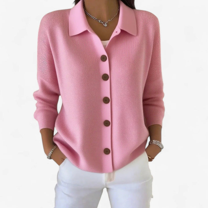 Aster | Warm Button Collar Wool Cardigan