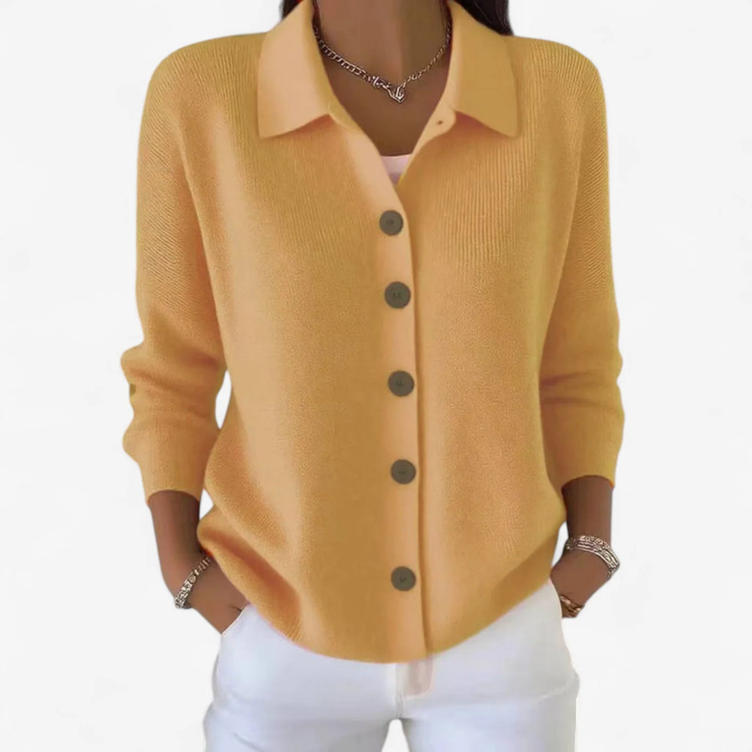 Aster | Warm Button Collar Wool Cardigan