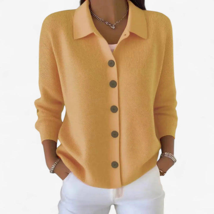 Aster | Warm Button Collar Wool Cardigan