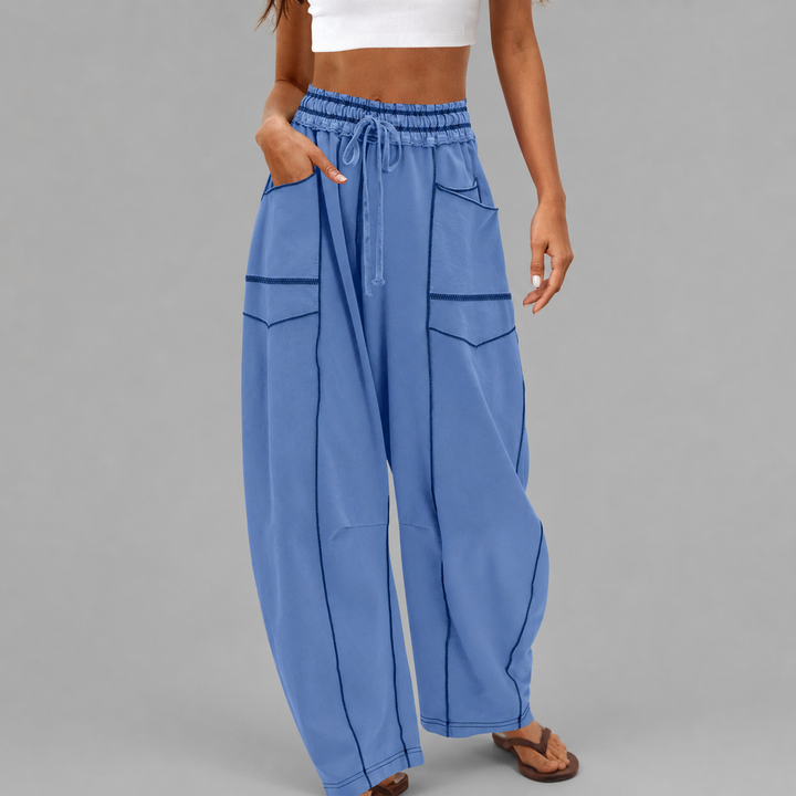 Lena | High Waist Wide Leg Cargo Pants