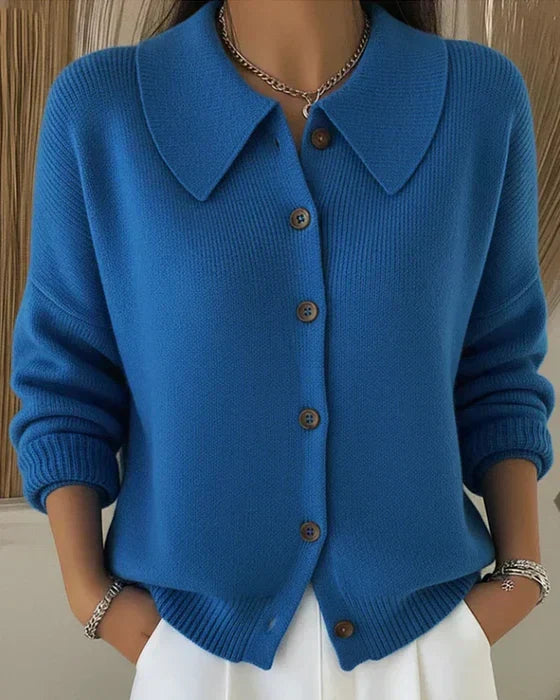 Meli | Button Collar with Versatile Style and Classic Design Cardigan