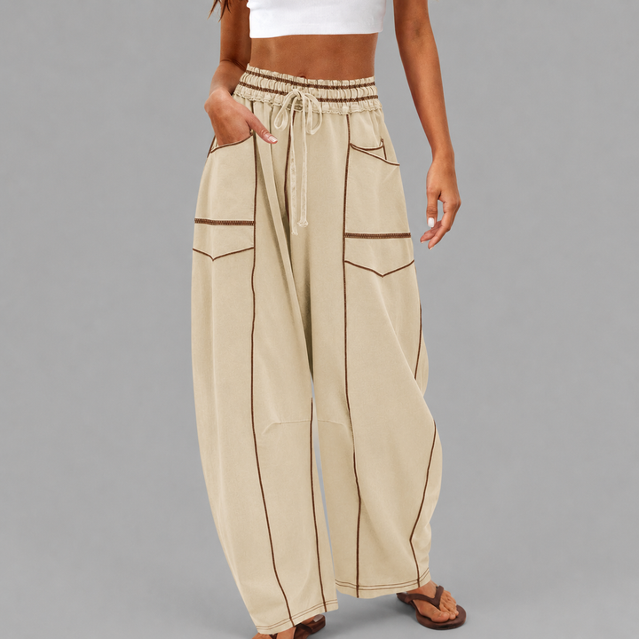 Lena | High Waist Wide Leg Cargo Pants