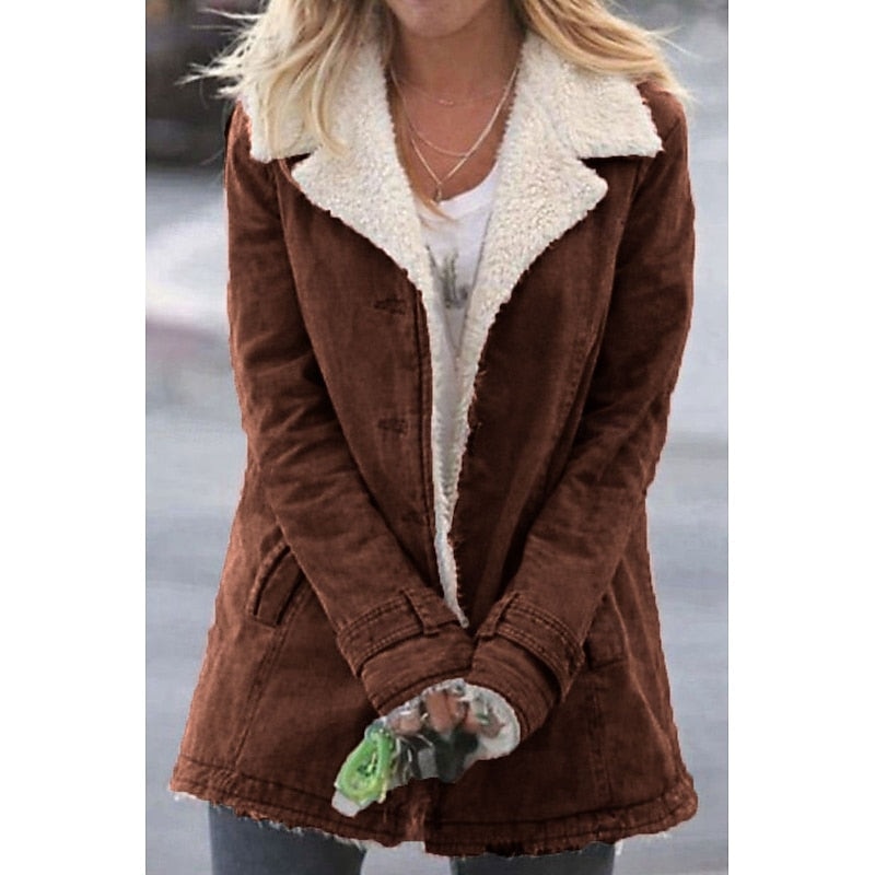 Jennifer | Classic Warm Sherpa-Lined Winter Coat