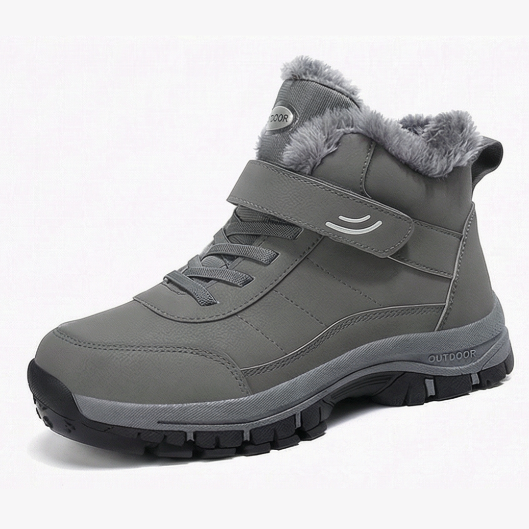 Jenny | Fur Lined Interior Velcro Strap Closure Waterproof Ankle Boots