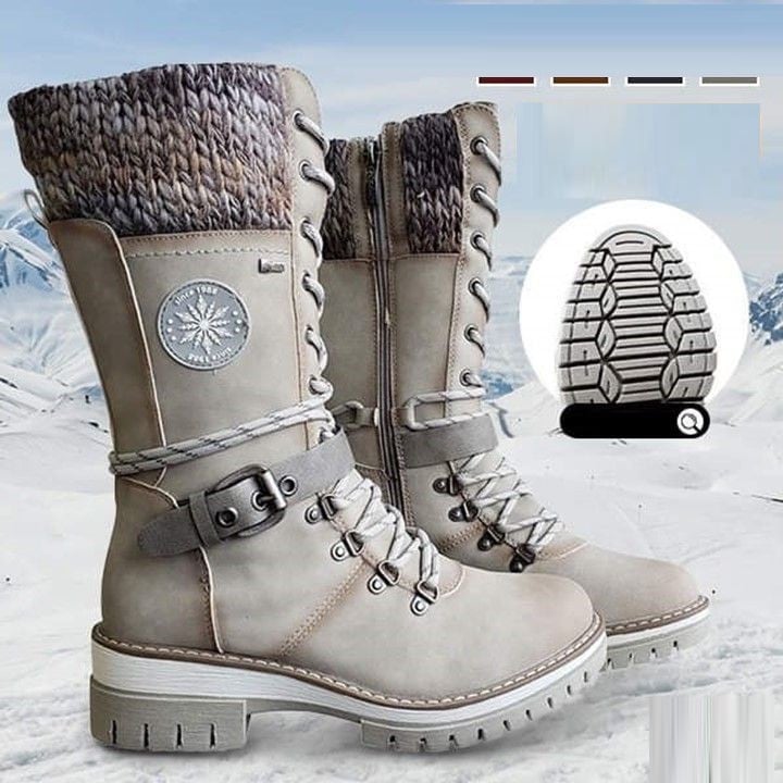 Amanda | Warm Waterproof Side Zipper Closure Ankle Winter Boots